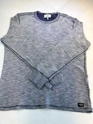 Jack Spade Mens Crew Neck Pullover Knit Long Sleeve Cotton Blue White Shirt XL - Image 1 of 4