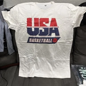 TEAM USA OLYMPICS BASKETBALL T SHIRT Vintage 90`s Jordan era Tag Size Large - Picture 1 of 4