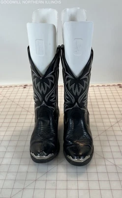 Children's Smoky Mountain Black Faux Leather Western Boots, Size 3.5 - Image 1 of 4