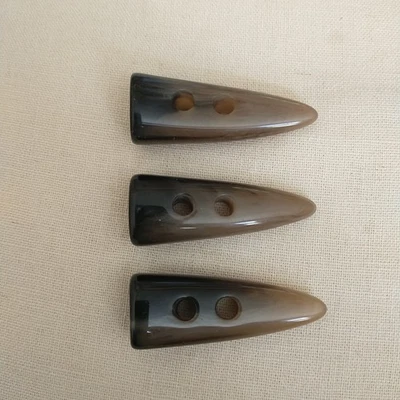 Toggle Buttons Two Holes Resin Tooth Shape for Jacket Coat Cardigan 3x 3/4x2" - Image 1 of 4