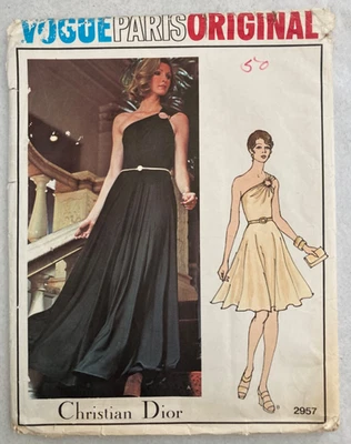 Vogue Paris Original Christian Dior Evening Gown Sewing Pattern Sz 14 Uncut FF - Image 1 of 3