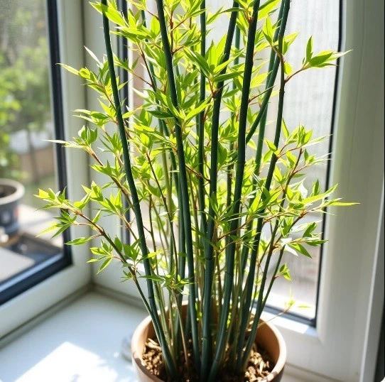 Kalkutta Bambus Pflanze für die Wohnung drinnen Zimmerpflanze groß pflegeleicht+ - Bild 1 von 1