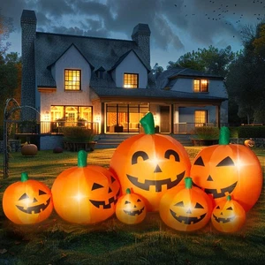 8,7 Fuß Lange Halloween Aufblasbare Outdoor Dekoration Kürbis Groß Halloween... - Bild 1 von 7