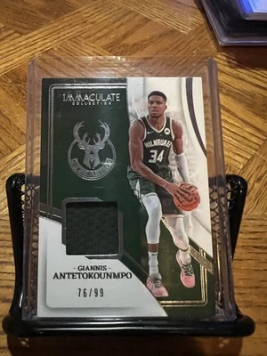 2023-24 Panini Immaculate Basketball Relic Giannis Antetokounmpo 76/99 - Bucks - Image 1 of 4