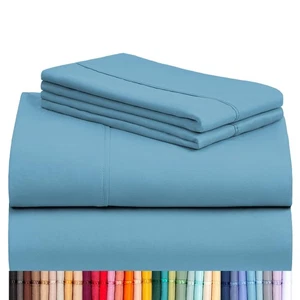 6 PC Queen Sheet Set, Bed Sheets Queen Size, Deep Pockets 18" Eco Friendly Wr... - Picture 1 of 7
