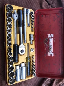 Sidchrome rare 1/4" & 3/8" drive vintage 38 Piece Socket Set Metric AF 19105 - Picture 1 of 12