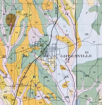 1907 BUTLER County ALABAMA  Map ORIGINAL LARGE (31X28) GREENVILLE - RAILROADS - Image 1 of 4