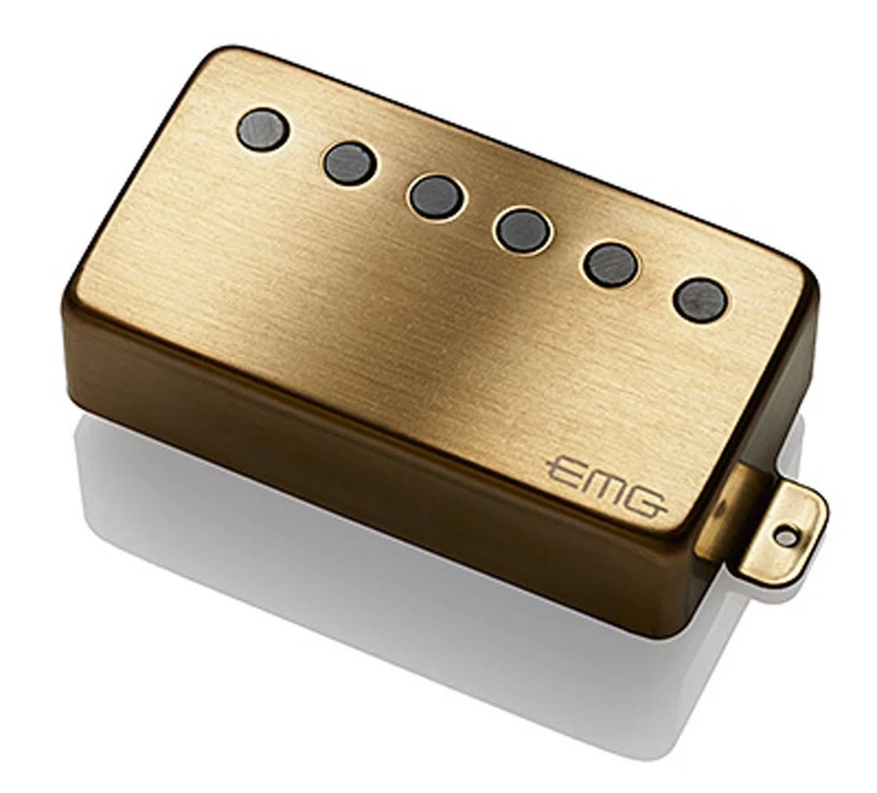 EMG 66 Alnico V Activo Humbucker De Cuello - Oro Cepillado - Imagen 1 de 3