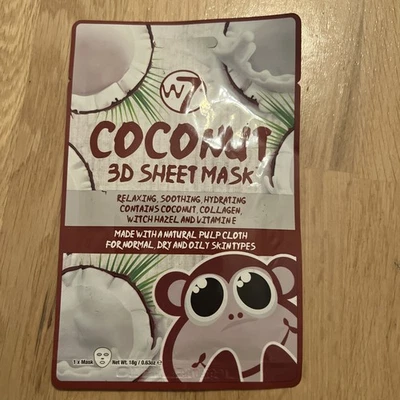 W7 COSMETICS Coconut 3D Sheet Face Mask Hydrating - Image 1 of 2