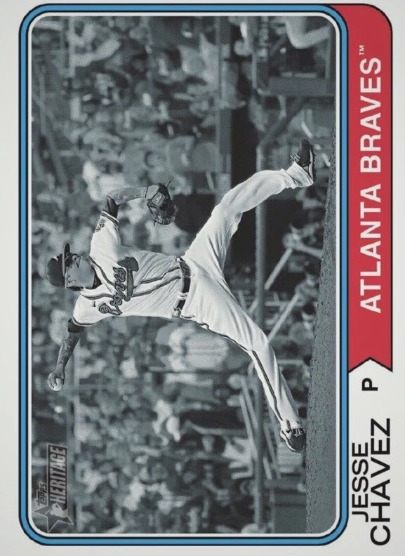 [DIGITAL] Topps Bunt - Jesse Chavez - Heritage 23 S1 - Black & White - Image 1 of 1