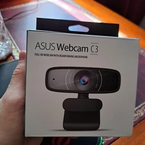 ASUS Webcam C3 1080p HD USB Kamera Strahlformmikrofon neigungsverstellbar schwarz - Bild 1 von 3