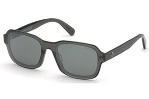 Authentic MONCLER Icebridge ML 0199 96Q Transparent Green Smoke Lens Sunglasses - Picture 1 of 7