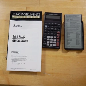 Texas Instruments BA II Plus Financial Calculator Quick Start Guidebook Untested - Picture 1 of 8