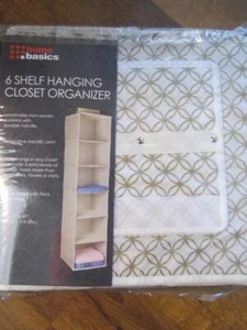 NIB/6 Shelf Hanging Closet Organizer ~ BOGO ~ SEALED/Brand New/Get Organized! - Picture 1 of 4