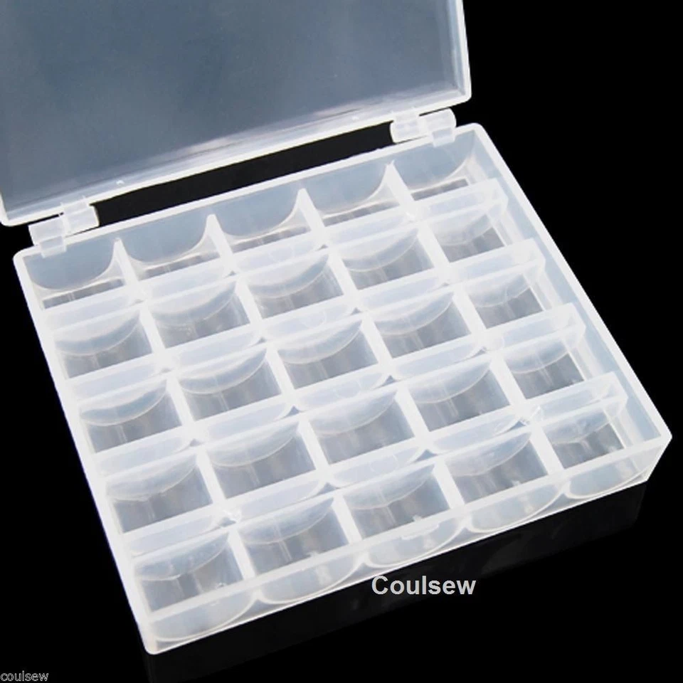 TOP QUALITY DELUXE ANTI CRACK Plastic bobbin box 25 Organize Storage Fits Janome - Image 1 of 1