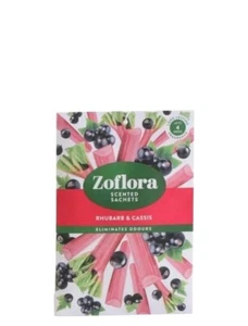 Zoflora Scented Sachets 2 Pack Rhubarb & Cassis Air Fresheners Wardrobe - Picture 1 of 1