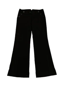 Tracy Evans Limited Pants Women's SZ 5 Black~Low Rise~Flare~Cuffed~Button Accent - Picture 1 of 5