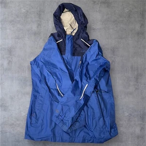 LL Bean Kids Trail Model Rain Jacket Colorblock Size 14/16 - Picture 1 of 9