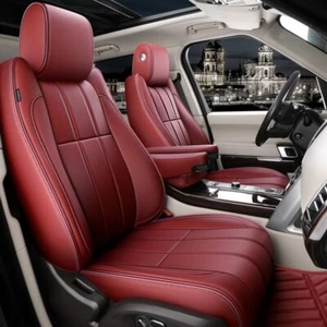 MOTOPTES CAR LEATHER SEAT COVERS FOR 2010-2024 LAND ROVER RANGER ROVER DISCOVERY - Bild 1 von 36