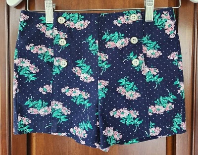 Janie and Jack ~ Niñas Talla 10 ~ Nuevos con Etiquetas Pantalones Cortos Florales Rosa Marino ~ Nuevos con Etiquetas Foto 1 de 3