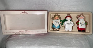 New 2007 Hallmark True Gifts Of Christmas Joy Magic Spirit Ornament 3 Piece Set - Picture 1 of 17