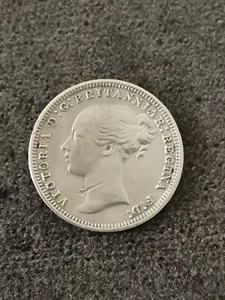 3 PENCE 1873 SILBER VICTORIA YOUNG HEAD VEREINIGTES KÖNIGREICH / SILVER UNITED KINGDOM - Bild 1 von 3