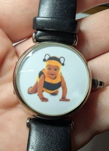 Anne Geddes Baby Bee Flip Open Face Wrist Watch NEEDS BATTERY - Picture 1 of 5