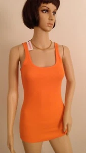 NEW Authentic Bjorn Borg Women Classic Tank Top Slim Fit Size M Orange Unique - Picture 1 of 24
