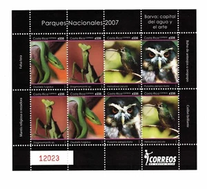 NATIONAL PARKS, SOUVENIR SHEET W/8 STAMPS, 2007  MNH - Picture 1 of 2