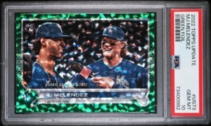 MJ MELENDEZ con Bobby Witt 2022 Topps #US73 LÁMINA VERDE/499 Rookie PSA 10 Pop 7 - Imagen 1 de 2