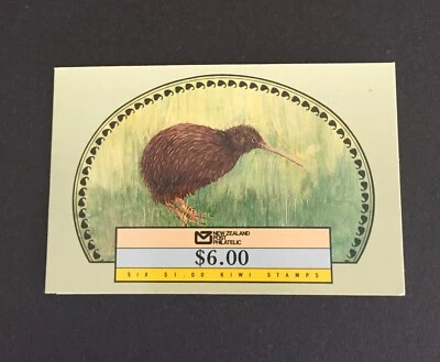Folleto de estampillas de kiwi de $6 de Nueva Zelanda Sc# 918a MNH 1988 CV $14 Foto 1 de 4