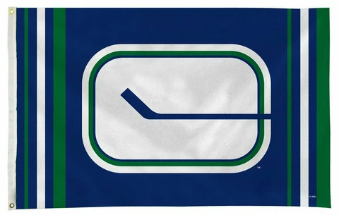 Vancouver Canucks Flag Banner Retro Logo Design 3x5 Premium Throwback Hockey Cover