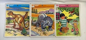 Lot Of 3 Vintage 1975 Whitman New Birdhouse & 2 Prehistoric Animals Puzzles - Picture 1 of 11