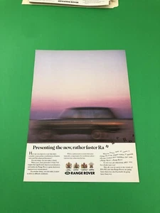 1985 1986 1987 1988 1989 1990 RANGE ROVER ORIGINAL PRINT AD ADVERTISEMENT B10 - Bild 1 von 1