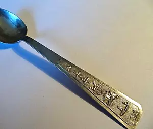 ♛ Teaspoon Coffee Spoon Vietnam 900 Silver Spoon ♛ Both Sided Beautiful ♛ - Picture 1 of 4
