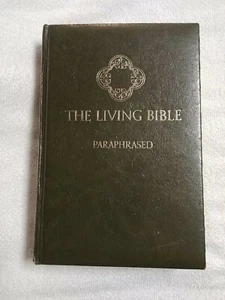Vintage The Living Bible Paraphrased Tyndale Padded Hardcover 1973 Green - Bild 1 von 10