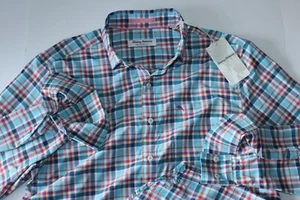 Camicia Tommy Bahama Siesta Key Napa Check Blu Performance Nuova LS Medium M - Foto 1 di 4