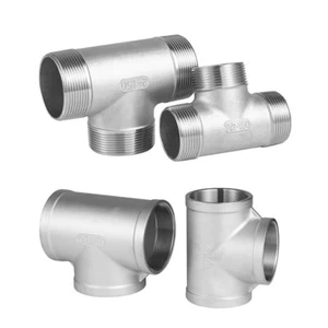 T-Stück Innen-/Außengewinde V2A Edelstahl Druckluft-Wasseranschluss 1/8" Bis 2" - Picture 1 of 28