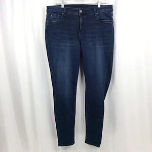 Kut from the Kloth Women's 16W Toothpick Skinny Jeans Blue Dark Wash Stretch - Picture 1 of 8