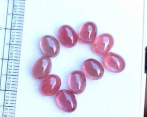 Natural Red Ruby Oval Cabochon Loose Gemstone Lot 10 Pcs 6*7.5 MM 16.30 CT - Picture 1 of 3