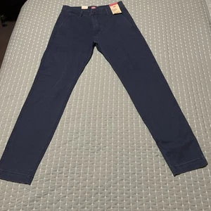Levis XX Chino Pants Mens W29 x L32 Navy Blue Standard Taper Stretch New Jeans - Picture 1 of 8