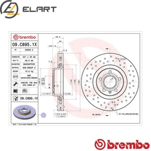 2x BRAKE DISC 09.C895.1X FOR AUDI A6/C6/Allroad A8/D3 CCAA/CAJA 3.0L CALA 3.2L - Picture 1 of 7