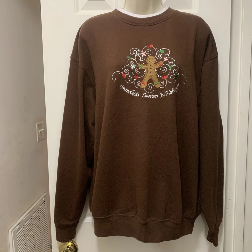 Sudadera M&C Sportswear marrón pan de jengibre nietos endulzar las fiestas grande Foto 1 de 4
