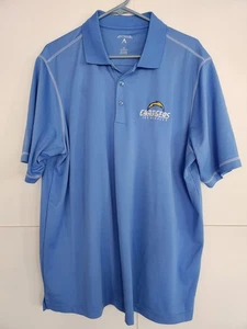 Vtg Antigua Los Angeles Chargers Men's Performance Polo Shirt - Charger Blue XL - Picture 1 of 5