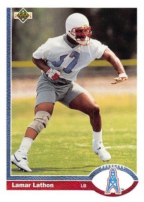 Lamar Lathon 1991 Upper Deck 424  Houston Oilers  Football Card - Image 1 of 2