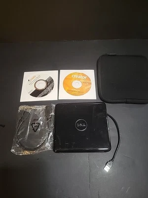 Dell External USB DVDRW Drive GX10N  Black Ex Cond with case & Roxio Creator - Image 1 of 4