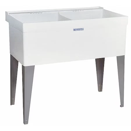 Mustee 27F Utility Sink, 34 In H X 40 In W X 24 In L, Floor Mount, 1-1/2 In - Image 1 of 3
