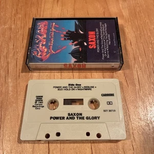 Saxon - Power And The Glory CASSETTE TAPE 1st US issue judas priest iron maiden - Picture 1 of 3