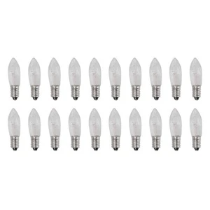 20PC E10 Replacement Clear Bulbs Candle Arch 34V 3W Europe New - Picture 1 of 7