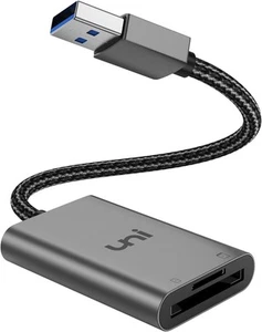 uni SD Card Reader, High-Speed USB 3.0 to Micro Adapter, Grey - Picture 1 of 9